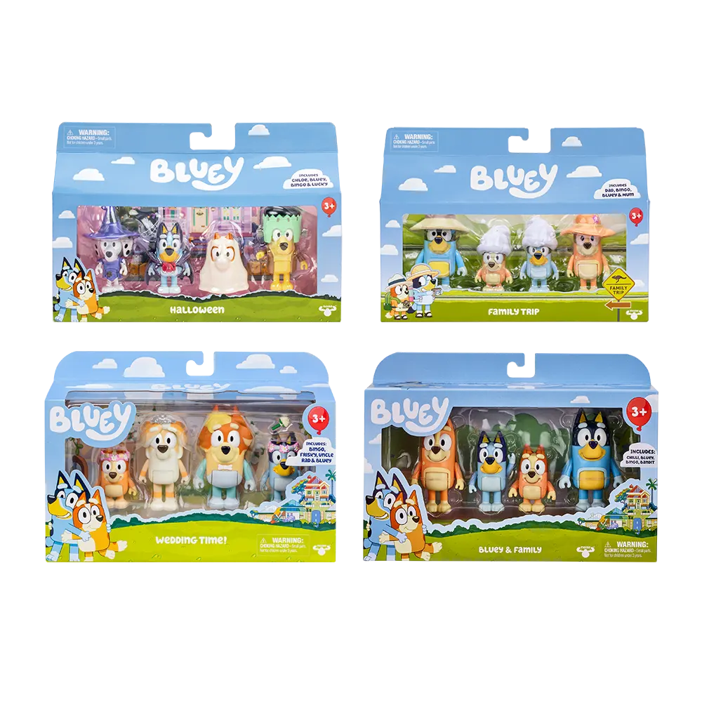 Bluey | Pack 4 Figuras