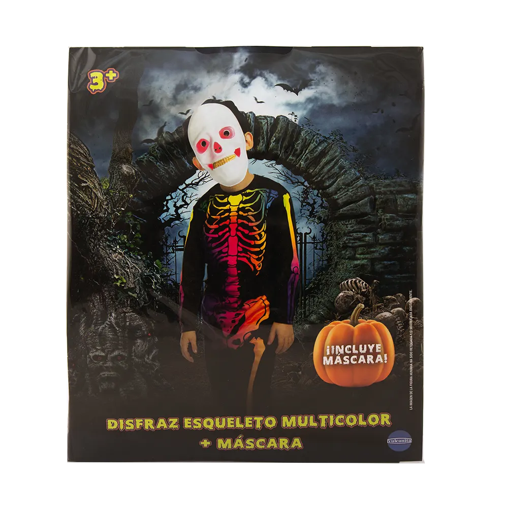 Halloween | Disfraz Calavera Color Talle 3 | slide 1