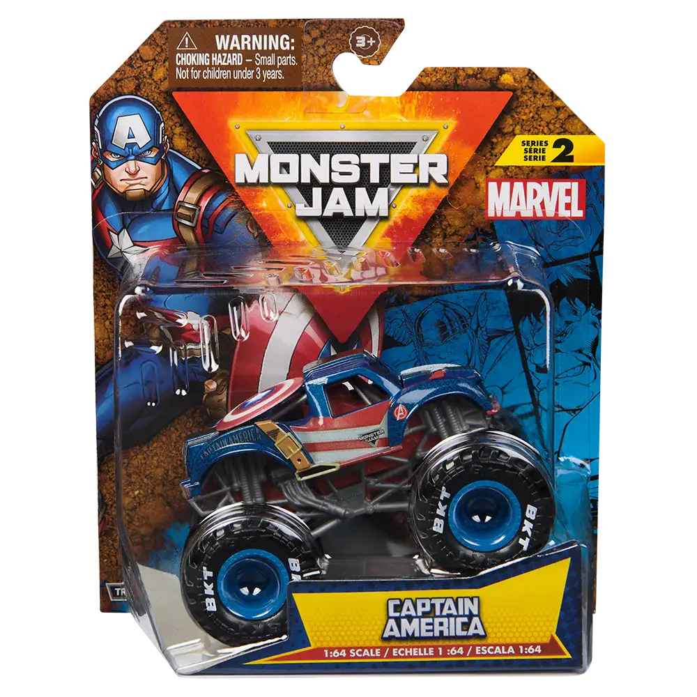 Monster Jam | Vehículo Capitán Amércia 1:64