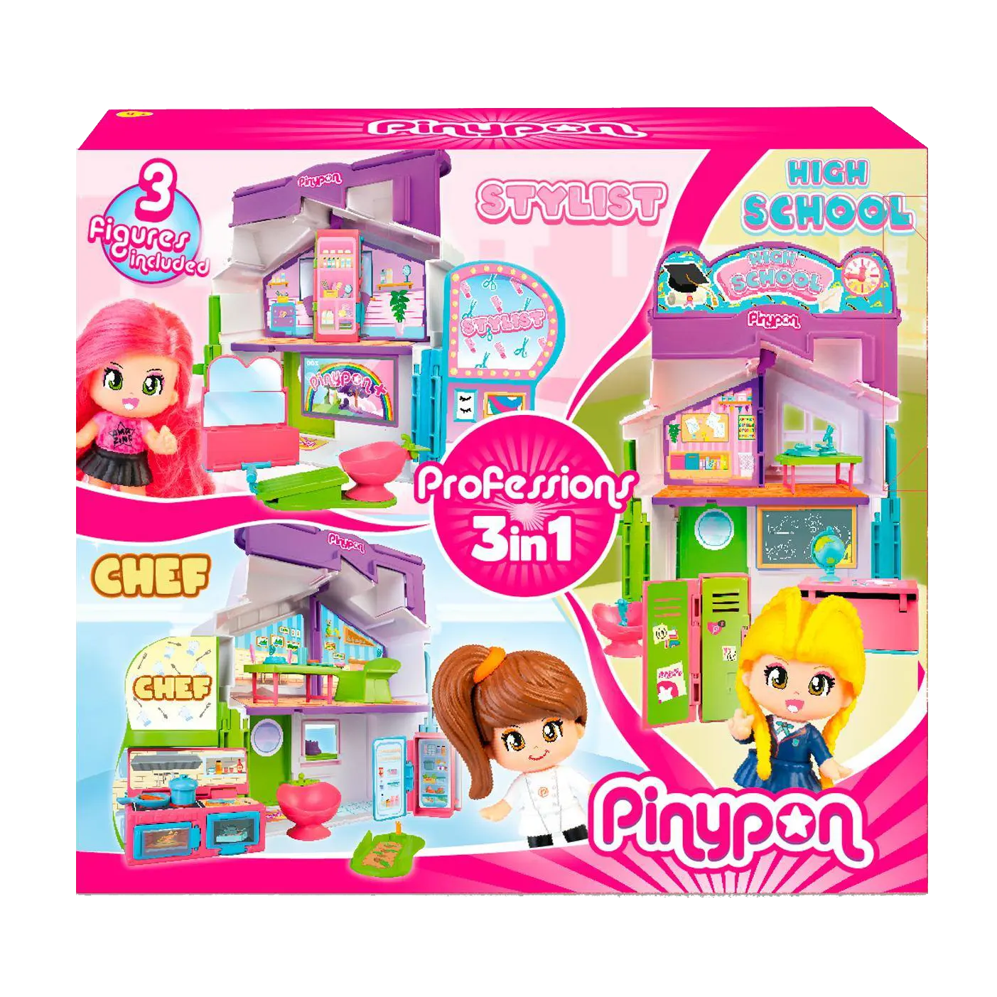 Pinypon | Profesiones Playset 3 en 1 