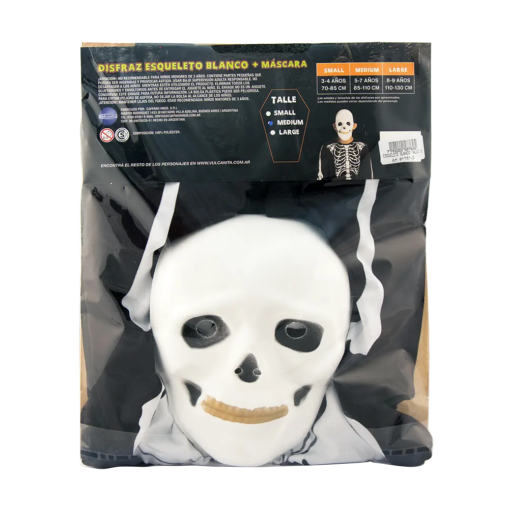 Halloween | Disfraz Calavera Blanca Talle 2 | slide 3