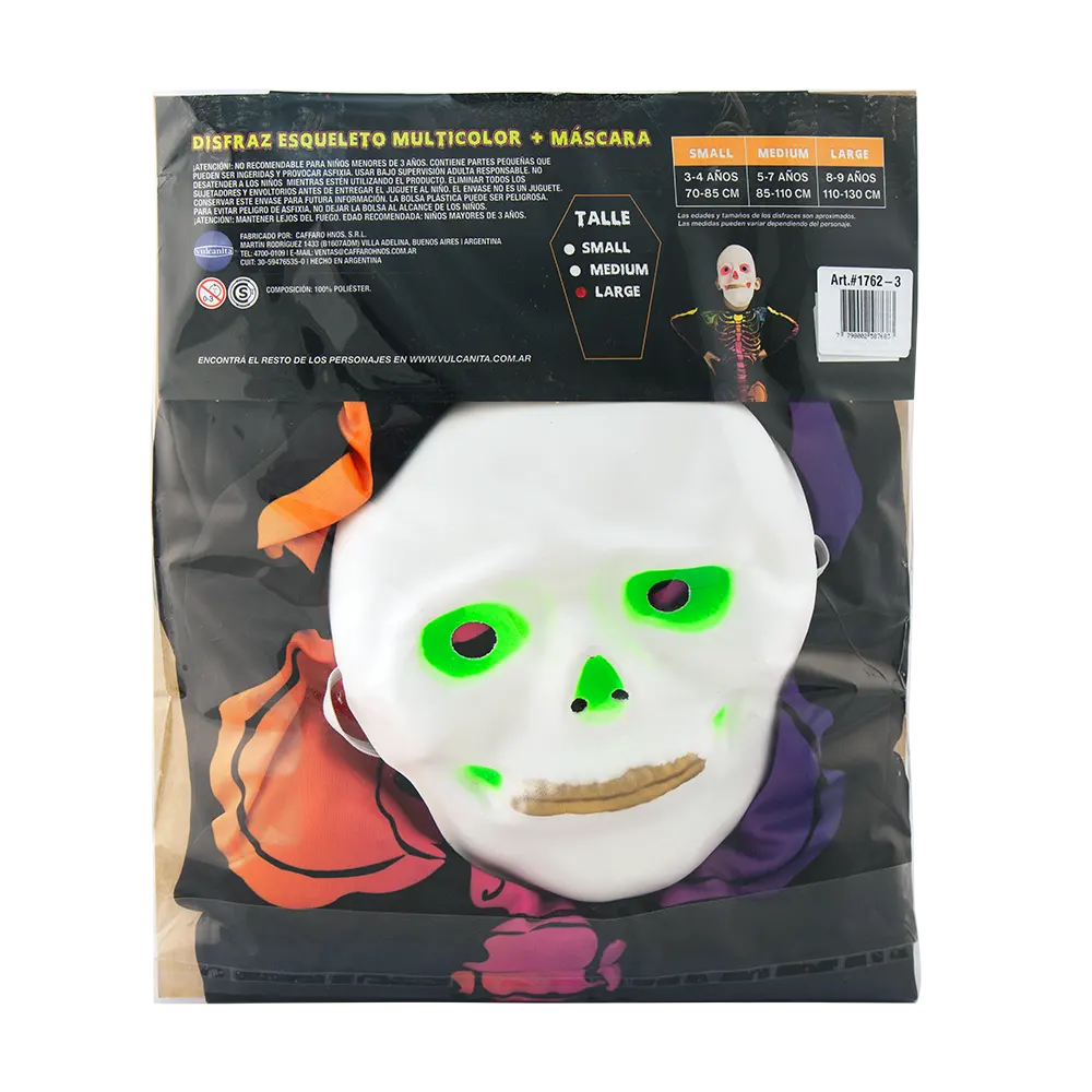 Halloween | Disfraz Calavera Color Talle 3 | slide 4