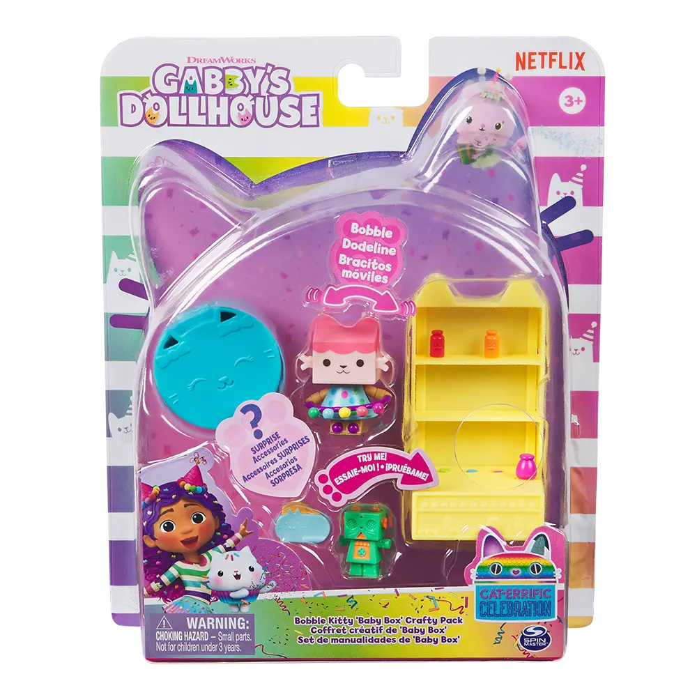 La Casa de Muñecas de Gabby | Playset Bobble Kitty Baby Box y Mercat Potion Pack