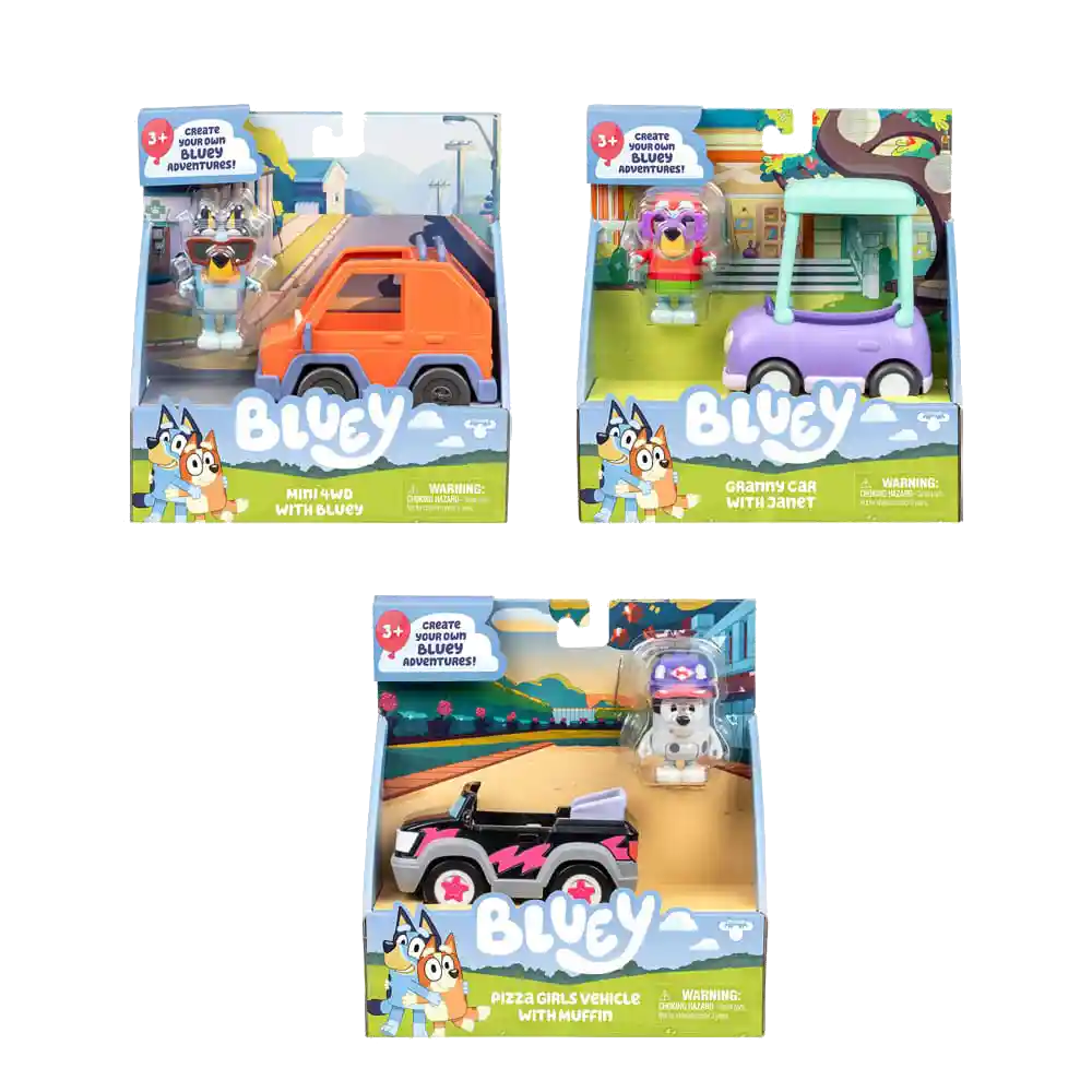 Bluey | Vehículo con Figura