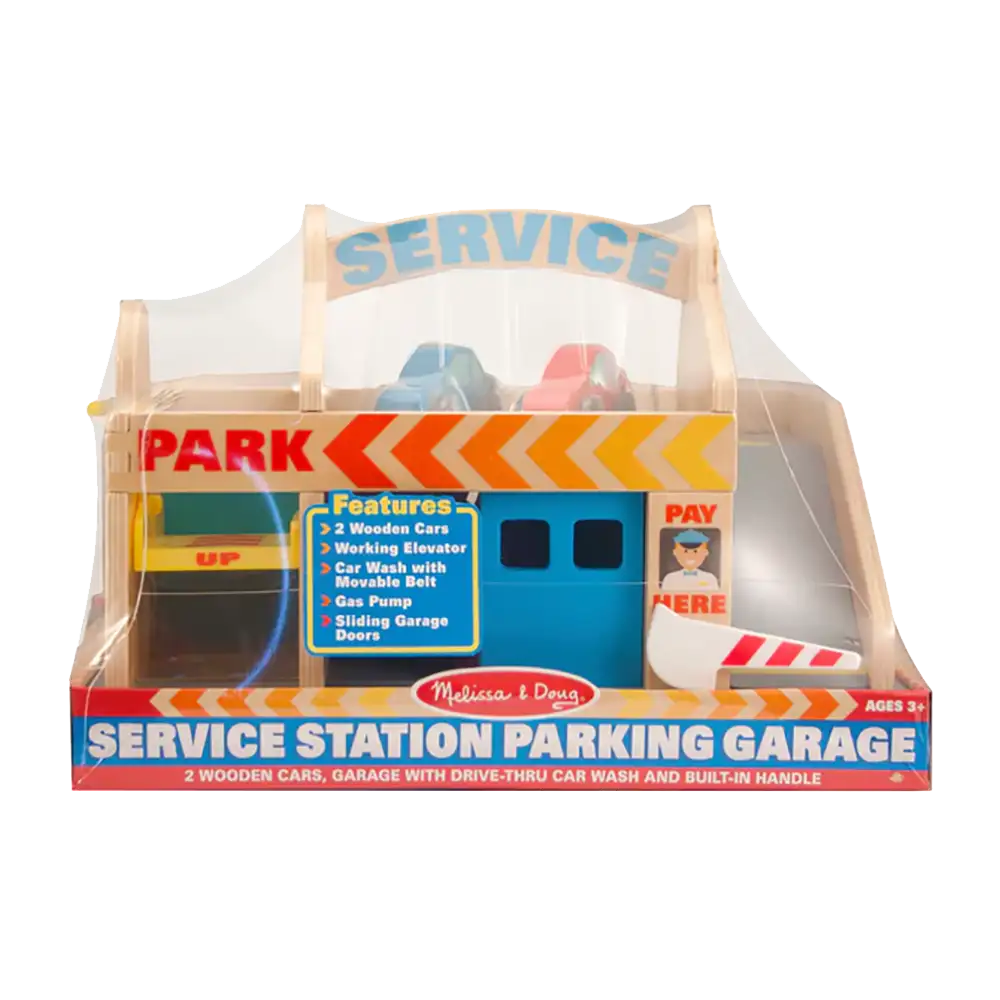 Melissa & Doug | Playset Estación de Servicio y Estacionamiento