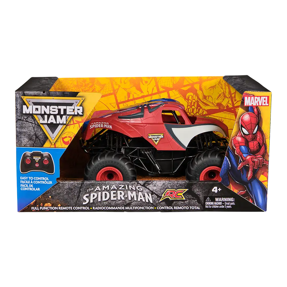 Monster Jam | Vehículo a Control Remoto Spider Man 1:64