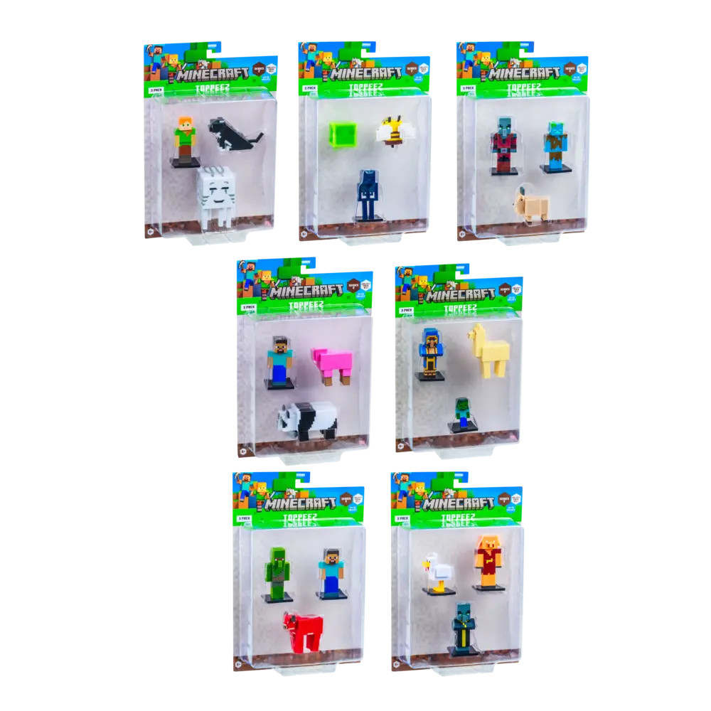 Minecraft  3D Toppez - Figuras en Blíster x3 