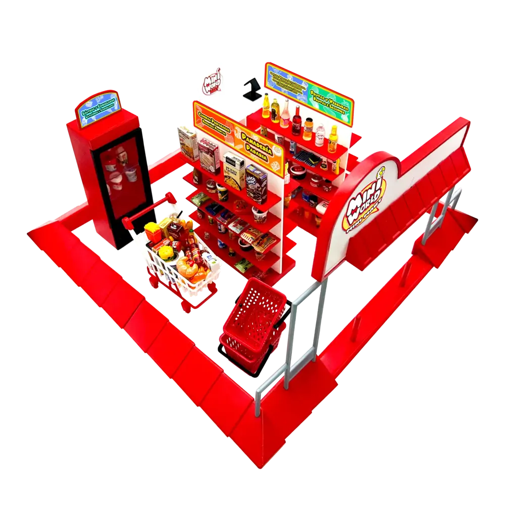 Mini World Playset Mini Supermercado con Accesorios