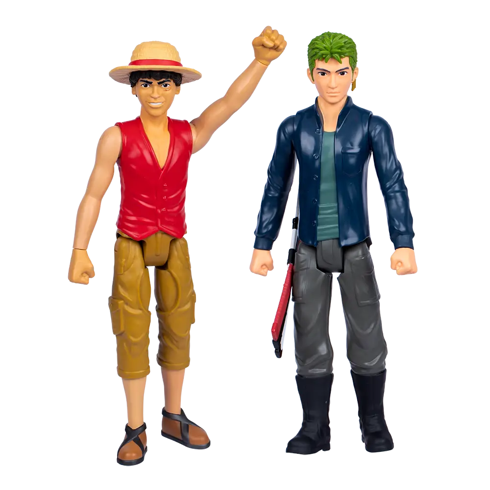 One Piece - Figuras de Acción Articuladas Zoro y Luffy 30 CM