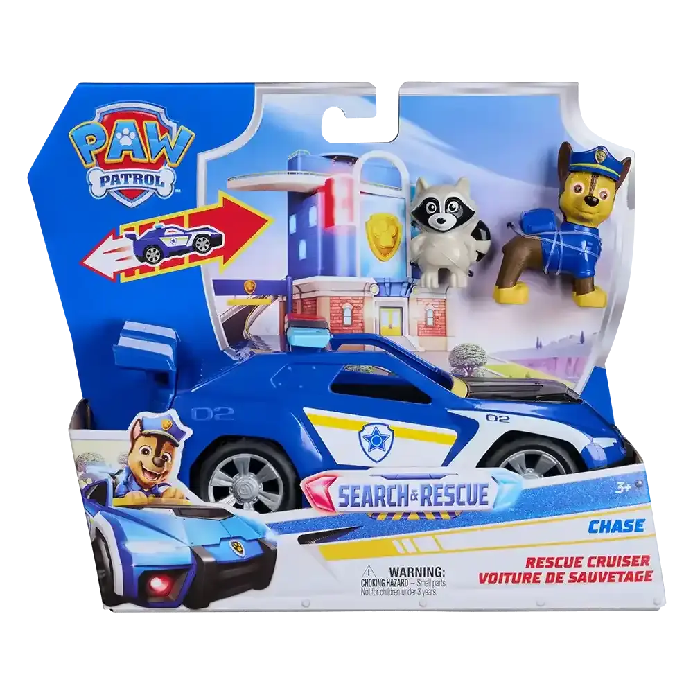 Paw Patrol | Vehículo Chase Pull Back con Figura Desmontable