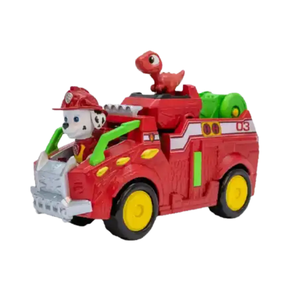 Paw Patrol | Dino Vehicle Marshall con Figura Dinosaurio 