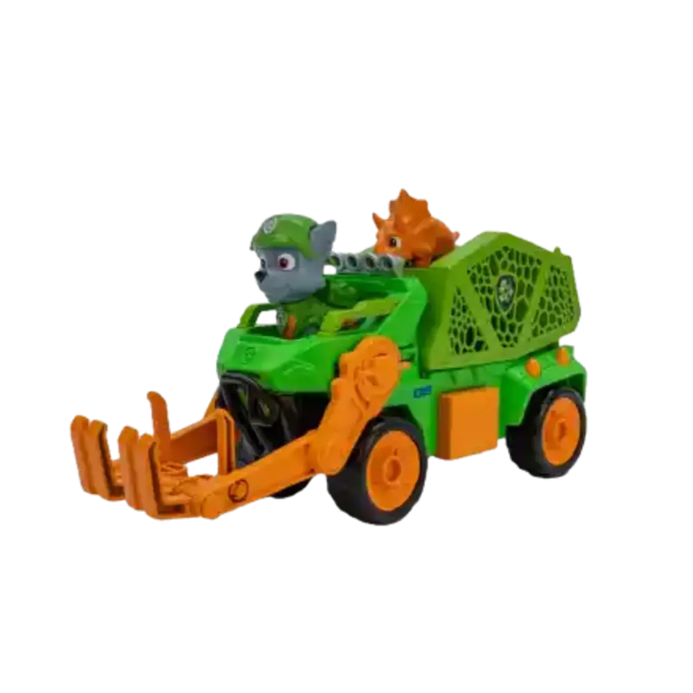 Paw Patrol | Dino Vehicle Rocky con Figura Dinosaurio 