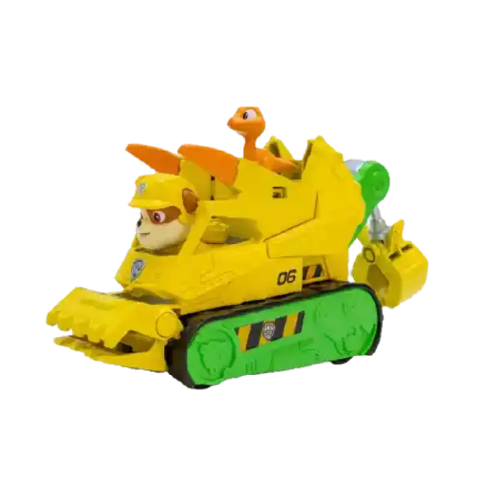 Paw Patrol | Dino Vehicle Rubble con Figura Dinosaurio