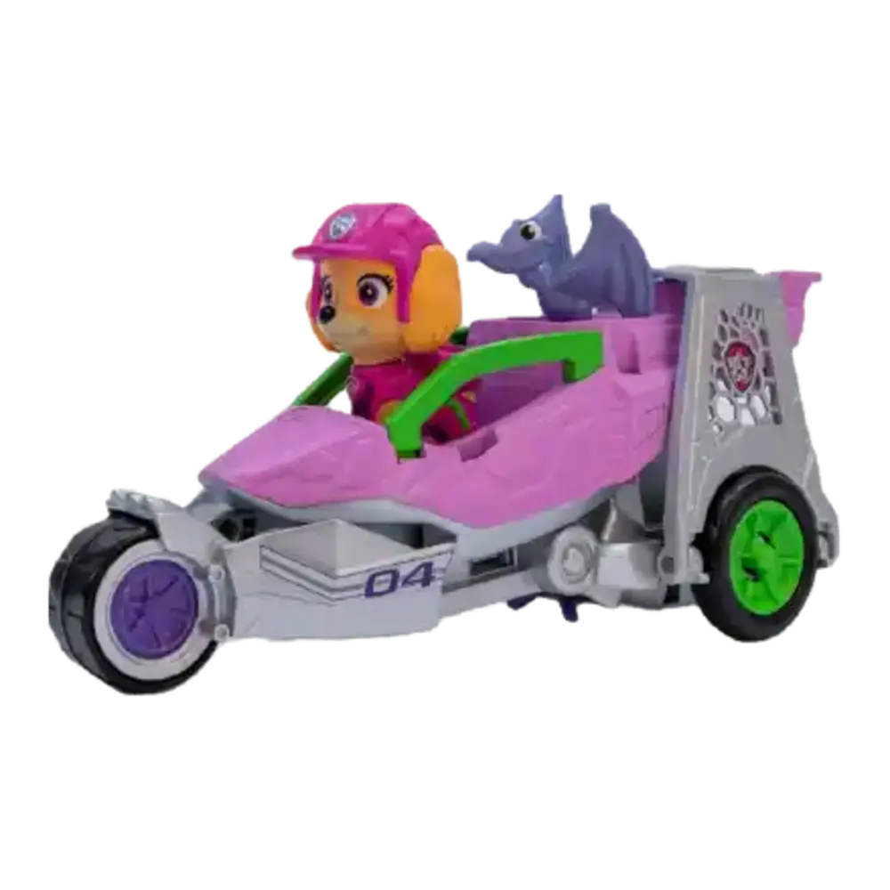 Paw Patrol | Dino Vehicle Skye con Figura Dinosaurio 