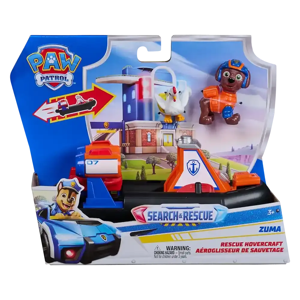 Paw Patrol | Vehículo Zuma Pull Back con Figura Desmontable
